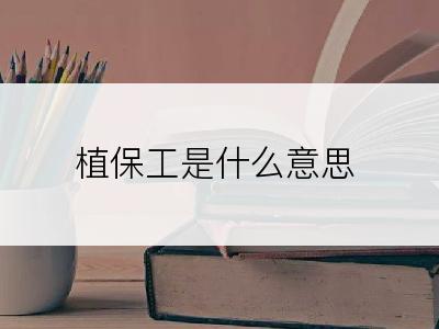 植保工是什么意思