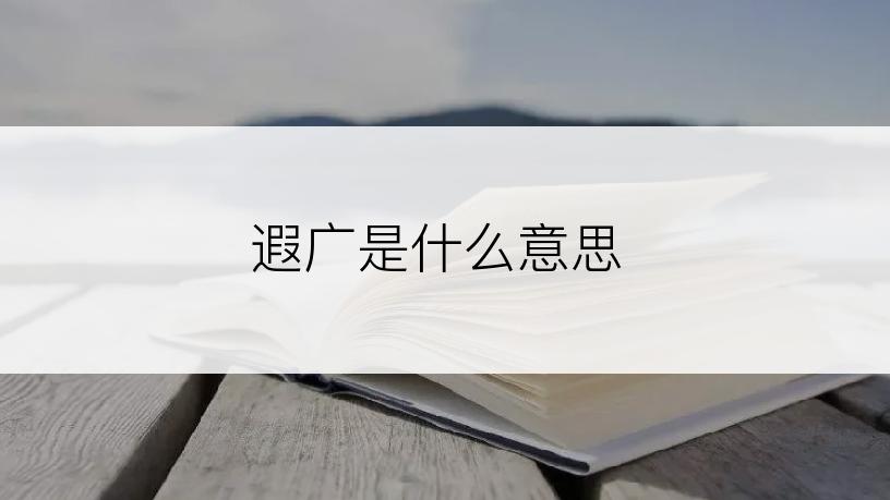 遐广是什么意思