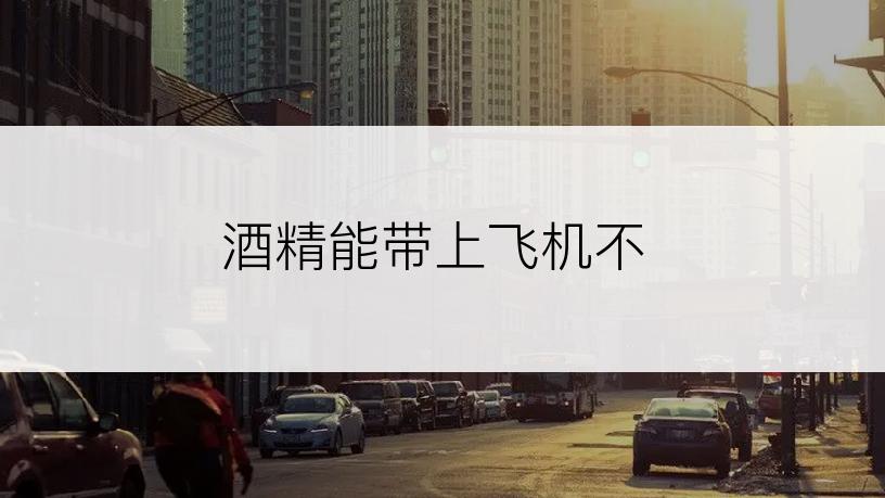 酒精能带上飞机不
