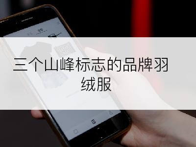 三个山峰标志的品牌羽绒服