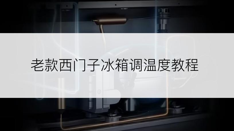 老款西门子冰箱调温度教程
