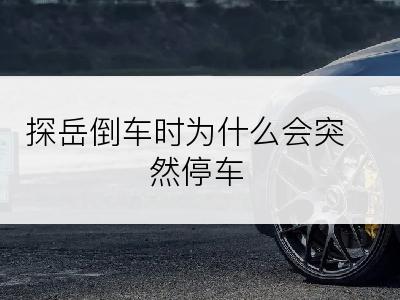 探岳倒车时为什么会突然停车