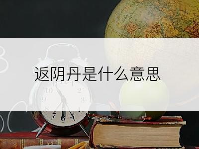 返阴丹是什么意思