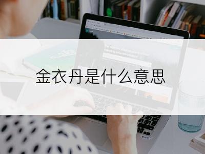 金衣丹是什么意思