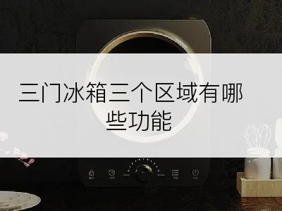 三门冰箱三个区域有哪些功能