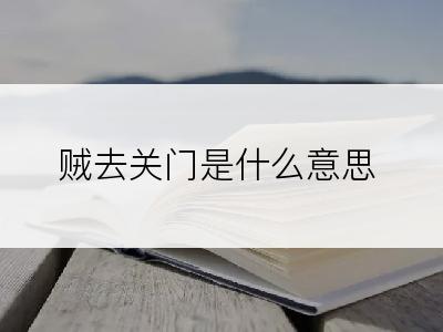 贼去关门是什么意思