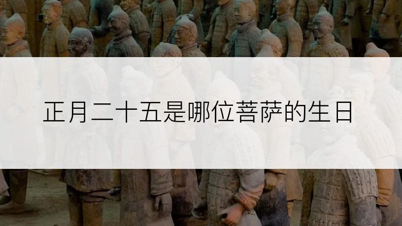正月二十五是哪位菩萨的生日