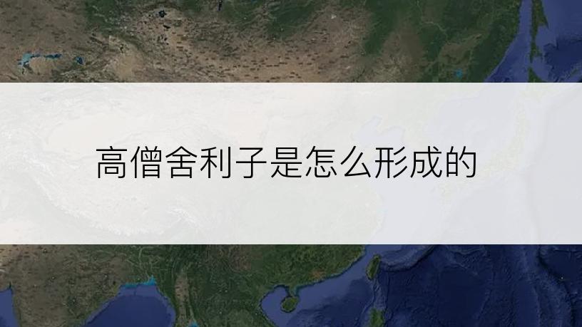 高僧舍利子是怎么形成的