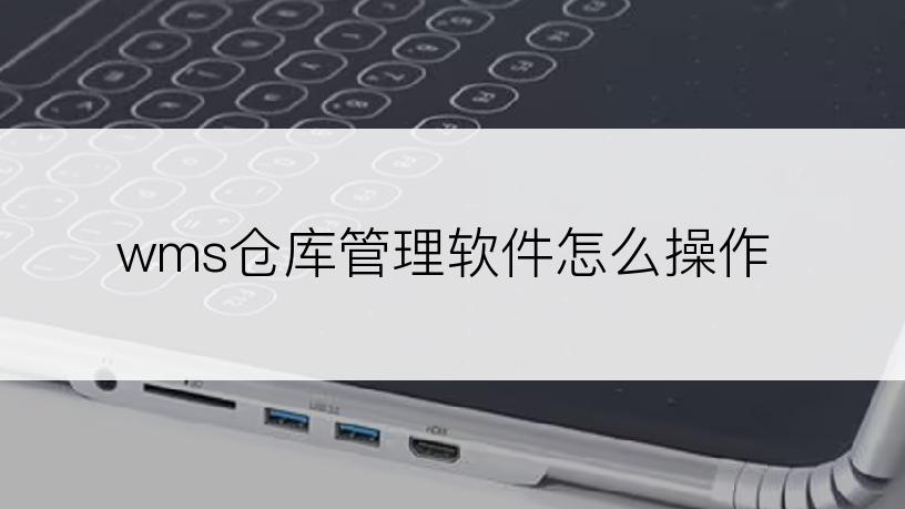 wms仓库管理软件怎么操作