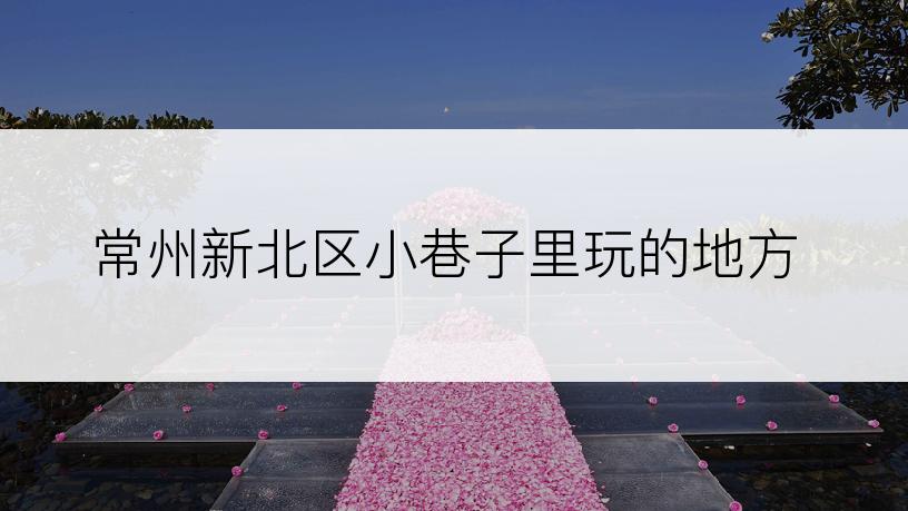 常州新北区小巷子里玩的地方