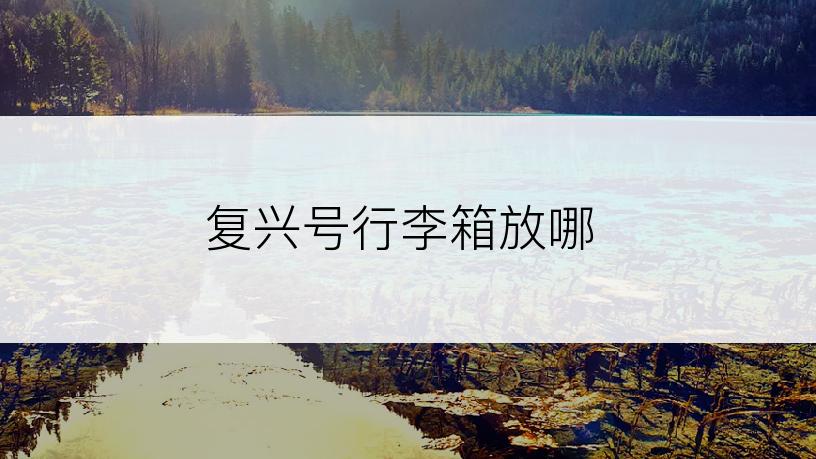 复兴号行李箱放哪