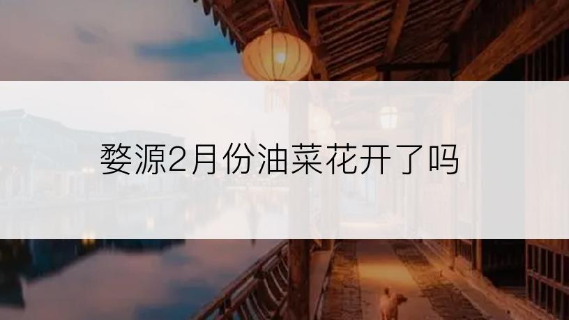 婺源2月份油菜花开了吗