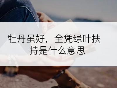 牡丹虽好，全凭绿叶扶持是什么意思