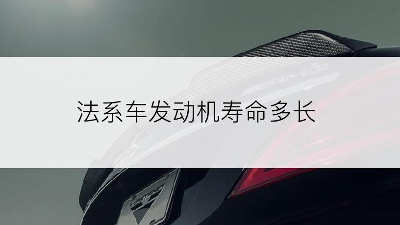 法系车发动机寿命多长