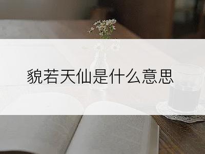 貌若天仙是什么意思
