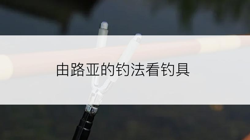 由路亚的钓法看钓具