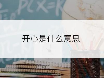 开心是什么意思