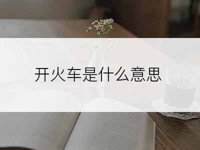 开火车是什么意思
