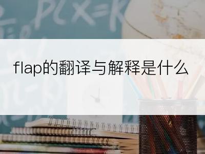 flap的翻译与解释是什么