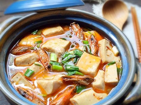 豆腐鲜虾煲的制作方法