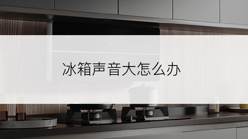 冰箱声音大怎么办
