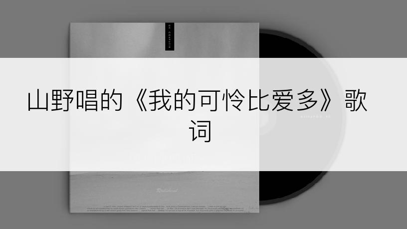 山野唱的《我的可怜比爱多》歌词