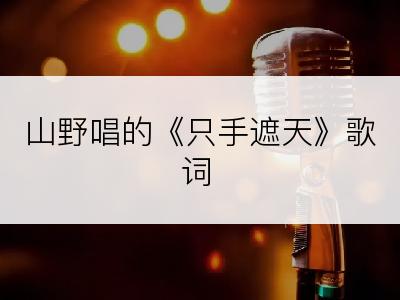 山野唱的《只手遮天》歌词