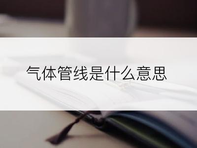 气体管线是什么意思