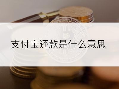 支付宝还款是什么意思