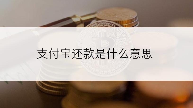 支付宝还款是什么意思