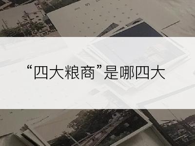 “四大粮商”是哪四大