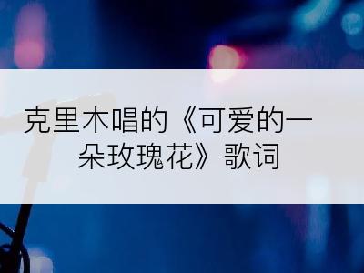 克里木唱的《可爱的一朵玫瑰花》歌词