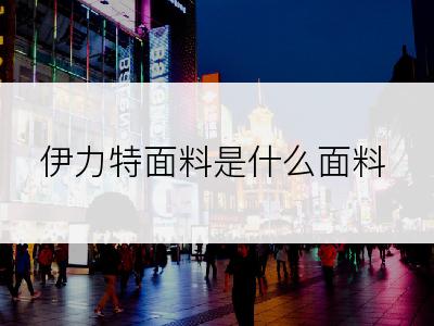 伊力特面料是什么面料