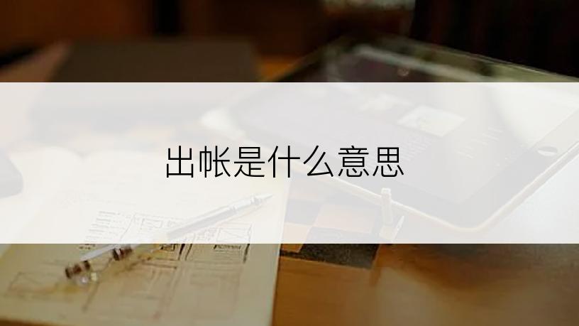 出帐是什么意思