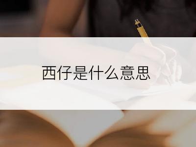 西仔是什么意思
