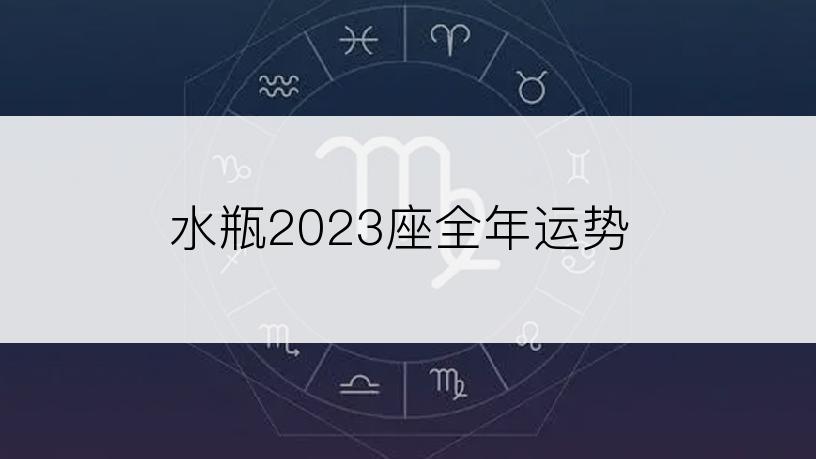 水瓶2023座全年运势