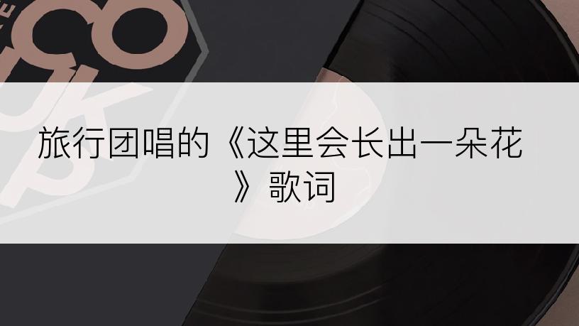 旅行团唱的《这里会长出一朵花》歌词