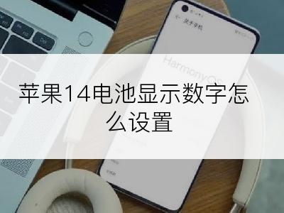 苹果14电池显示数字怎么设置