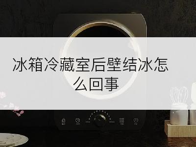 冰箱冷藏室后壁结冰怎么回事