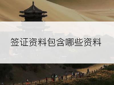 签证资料包含哪些资料
