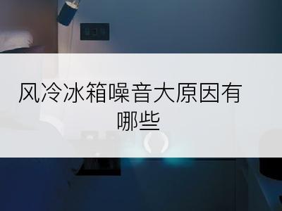风冷冰箱噪音大原因有哪些