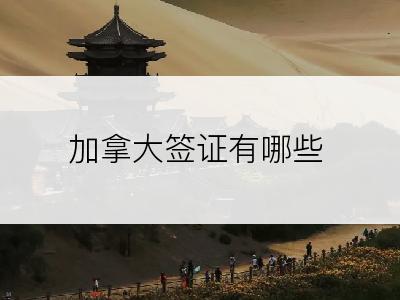 加拿大签证有哪些