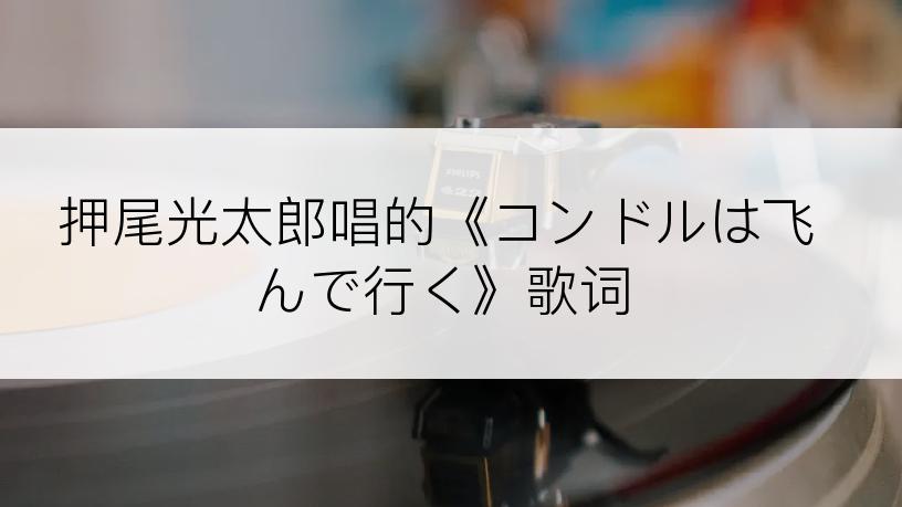 押尾光太郎唱的《コンドルは飞んで行く》歌词