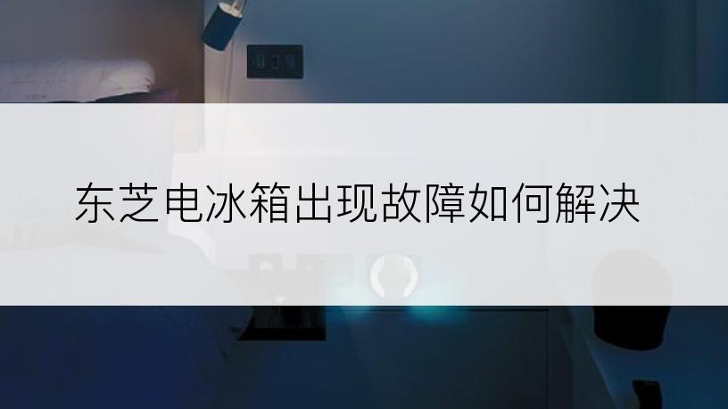 东芝电冰箱出现故障如何解决