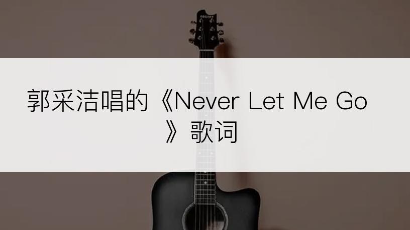 郭采洁唱的《Never Let Me Go》歌词