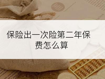 保险出一次险第二年保费怎么算