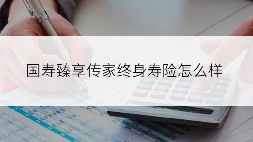 国寿臻享传家终身寿险怎么样