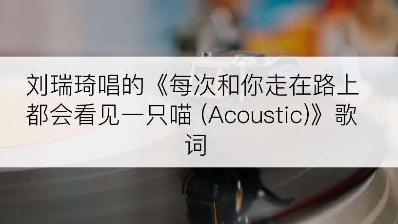 刘瑞琦唱的《每次和你走在路上都会看见一只喵 (Acoustic)》歌词