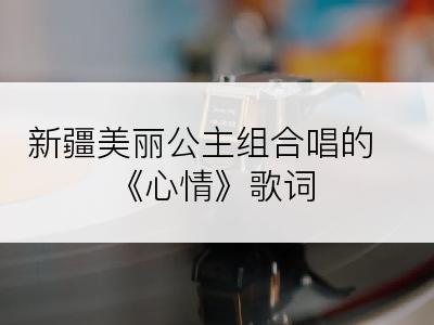 新疆美丽公主组合唱的《心情》歌词