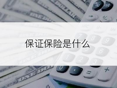 保证保险是什么